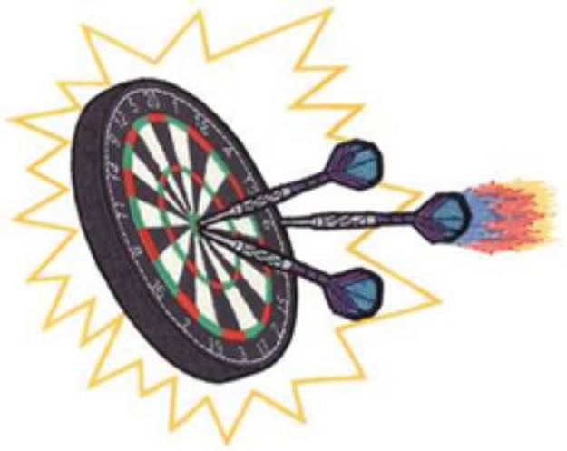 Picture of Shooting Darts Machine Embroidery Design