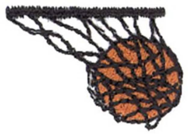 Picture of 1" Basketball Hoop Machine Embroidery Design