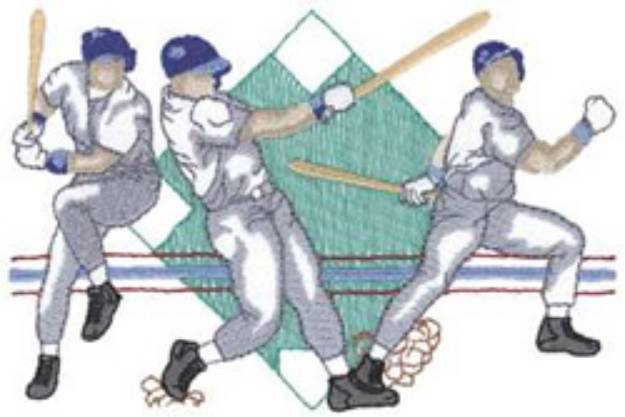 Picture of Baseball Sequence Machine Embroidery Design