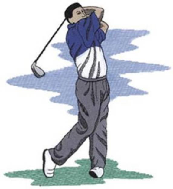 Picture of Golf Swing Machine Embroidery Design