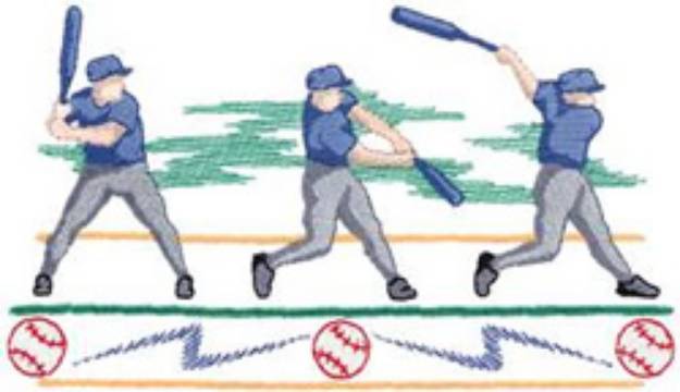 Picture of Softball Hitter Machine Embroidery Design