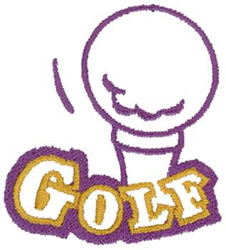 Golf Logo Machine Embroidery Design