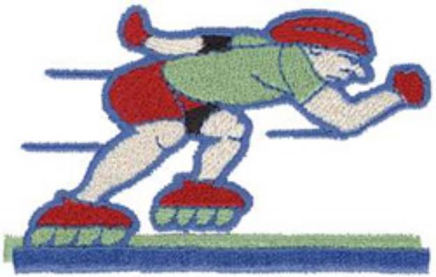 Picture of Speed Skater Machine Embroidery Design