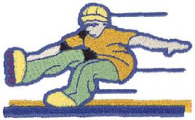 Picture of In Line Skater Machine Embroidery Design