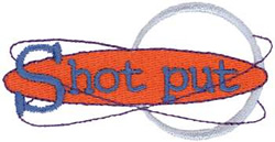 Shot Put Machine Embroidery Design