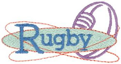 Rugby Machine Embroidery Design