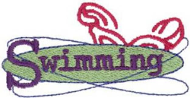 Picture of Swimming Machine Embroidery Design