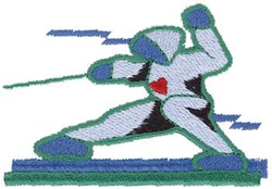 Fencing Machine Embroidery Design