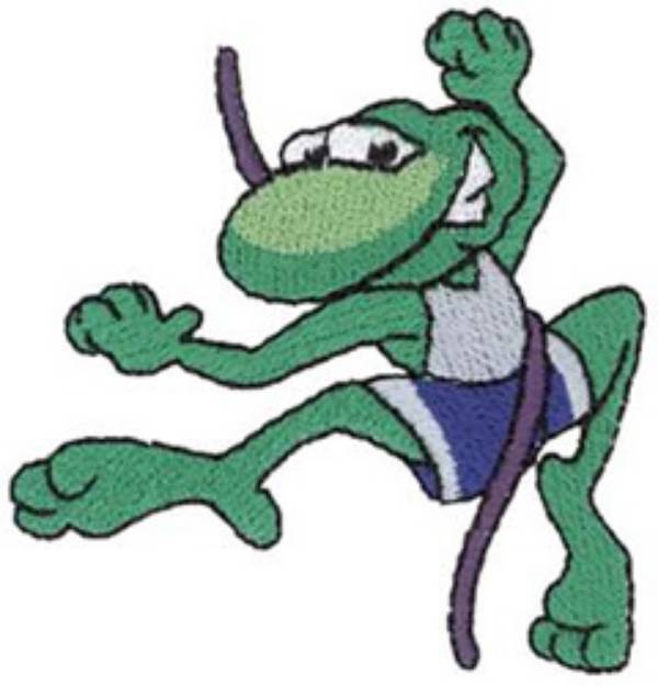 Picture of Sport Climbing Frog Machine Embroidery Design