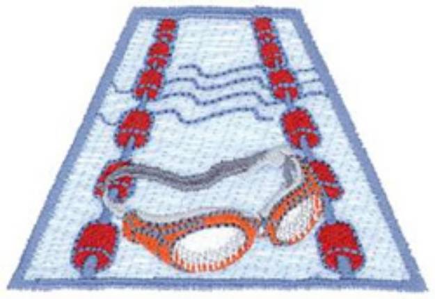Picture of Swimming Lane Machine Embroidery Design