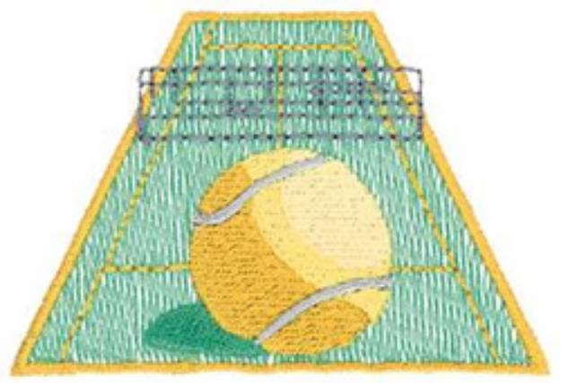 Picture of Tennis Court Machine Embroidery Design