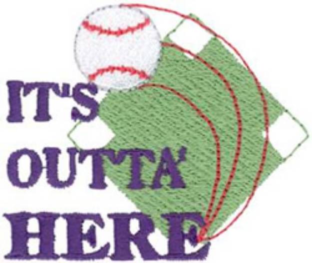 Picture of Its Outta Here Machine Embroidery Design