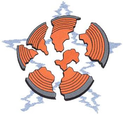 Clay Pigeon Logo Machine Embroidery Design