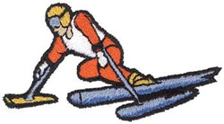 Paralympic Skier Machine Embroidery Design