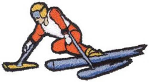 Picture of Paralympic Skier Machine Embroidery Design