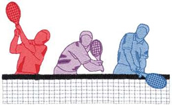 Tennis Sequence Machine Embroidery Design