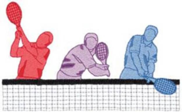 Picture of Tennis Sequence Machine Embroidery Design