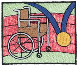 Wheelchair Racing Machine Embroidery Design