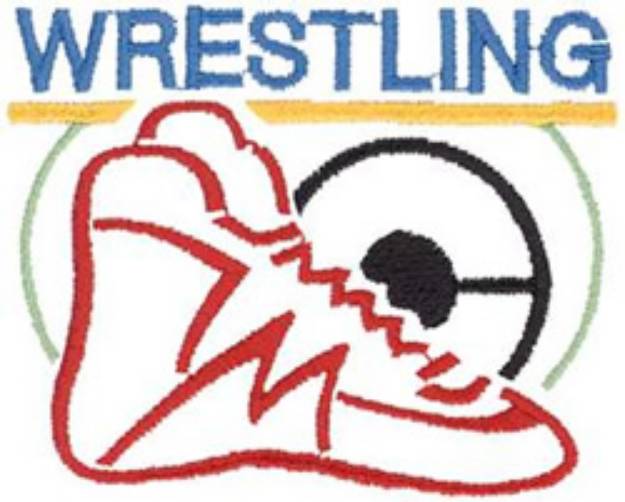 Picture of Wrestling Machine Embroidery Design