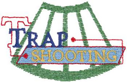Trap Shooting Logo Machine Embroidery Design