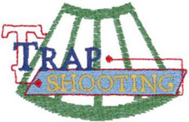 Picture of Trap Shooting Logo Machine Embroidery Design