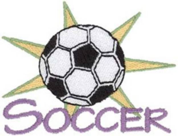 Picture of Soccer Machine Embroidery Design