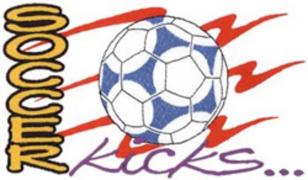 Picture of Soccer Kicks Machine Embroidery Design