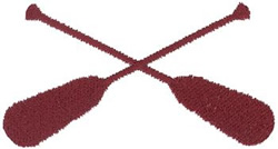 Crossed Oars Machine Embroidery Design