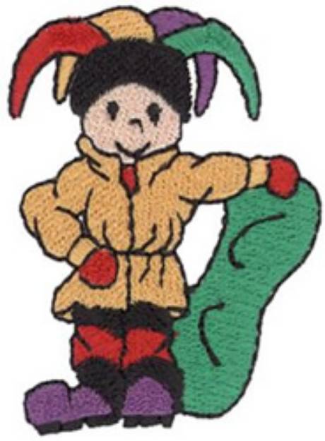 Picture of Snowboarder Kid Machine Embroidery Design