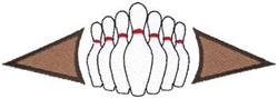 Bowling Pins Machine Embroidery Design