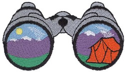 Camping Binoculars Machine Embroidery Design