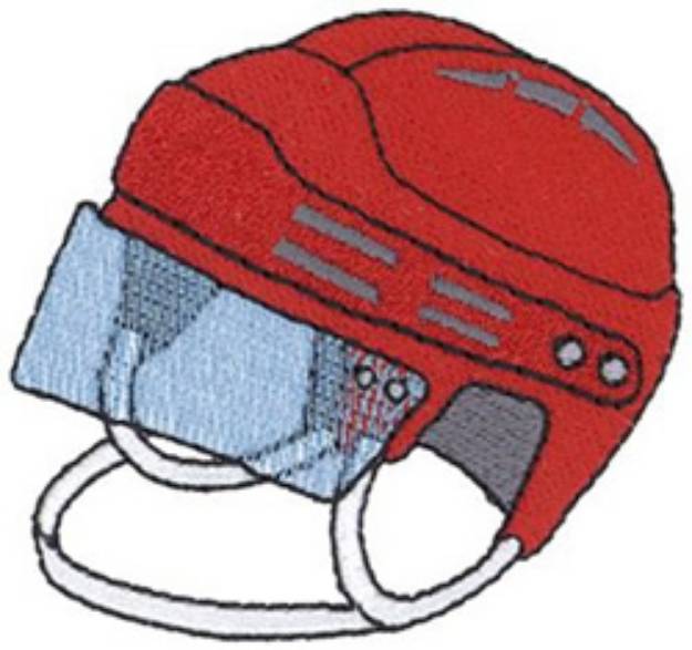 Picture of Hockey Helmet Machine Embroidery Design