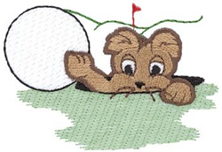 Golf Gopher Machine Embroidery Design