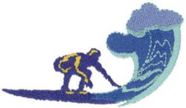 Picture of Surfer Wave Machine Embroidery Design
