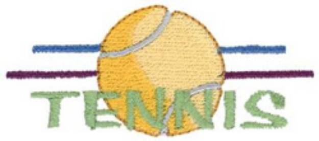 Picture of Tennis Logo Machine Embroidery Design