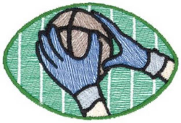 Picture of Football Pass Machine Embroidery Design