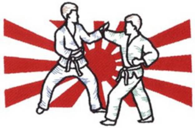 Picture of Karate Fight Machine Embroidery Design