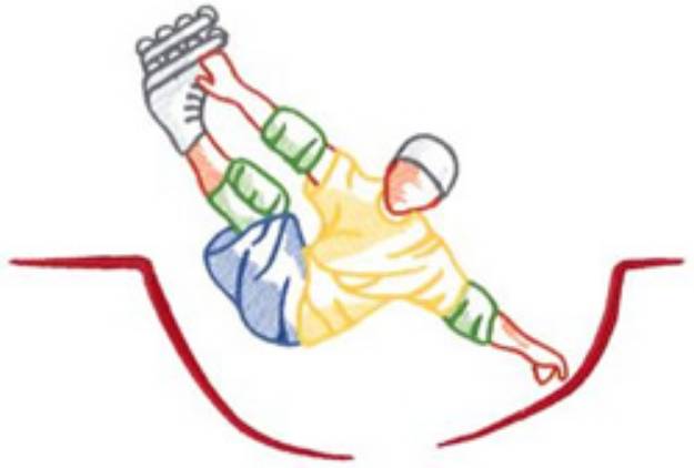 Picture of Extreme Skating Machine Embroidery Design