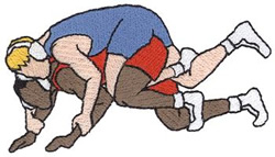 Wrestling Hold Machine Embroidery Design