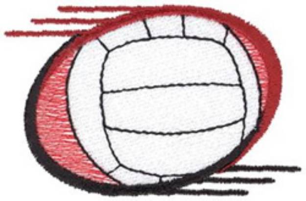 Picture of Volleyball Oval Machine Embroidery Design