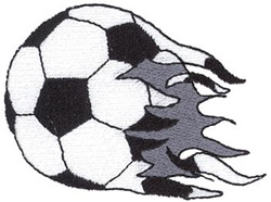 Shredded Soccer Ball Machine Embroidery Design