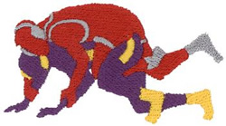 Wrestling Hold Machine Embroidery Design