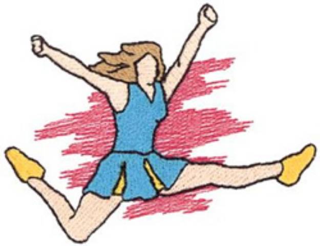 Picture of Jumping Cheerleader Machine Embroidery Design