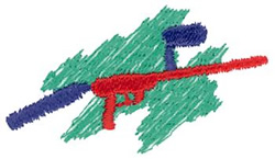 Paintball Gun Machine Embroidery Design
