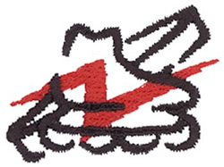 Roller Hockey Outline Machine Embroidery Design