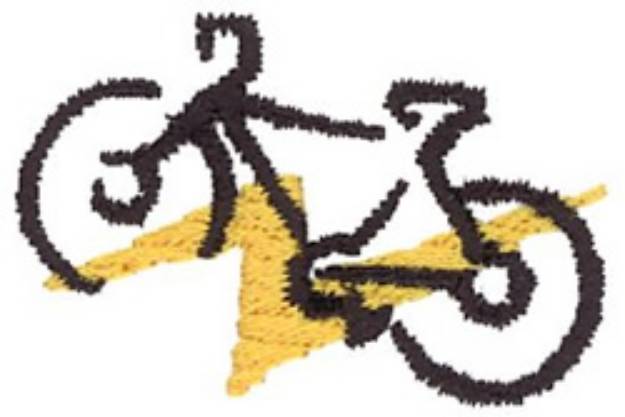 Picture of Bicycle Outline Machine Embroidery Design