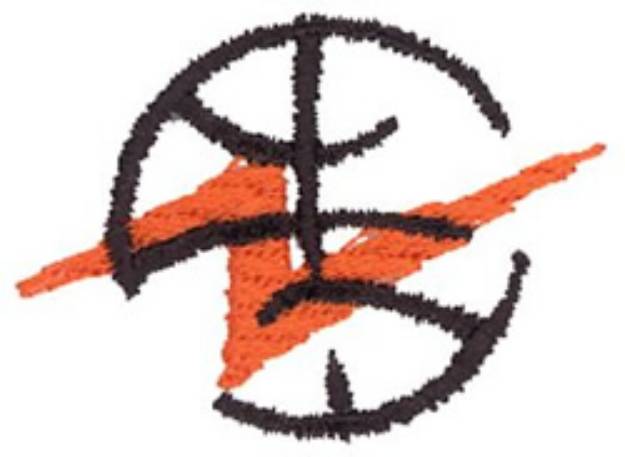 Picture of Basketball Outline Machine Embroidery Design