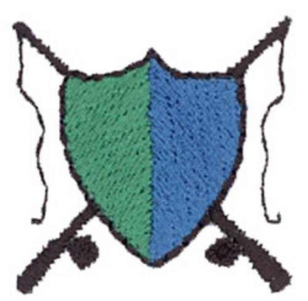 Picture of Fishing Pole Crest Machine Embroidery Design