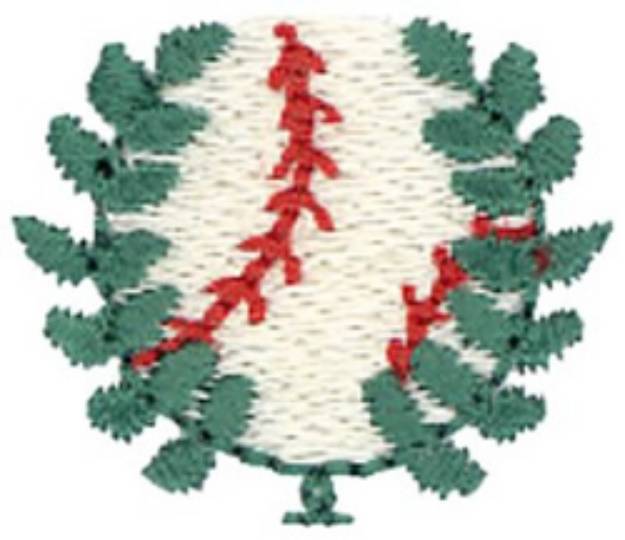 Picture of Baseball Laurel Wreath Machine Embroidery Design