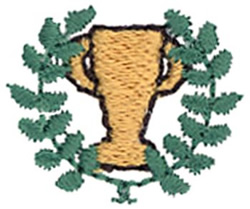 Trophy Laurel Wreath Machine Embroidery Design